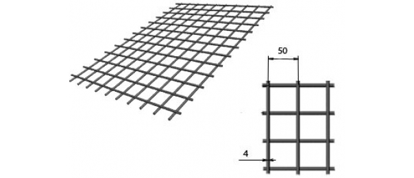 Сетка сварная (дорожная) 50х50х4мм 1х2м купить с доставкой в Шишкине Лесе